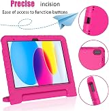 Surom Kids Case for iPad 11th Gen A16 2025 10th Gen 2022 Rose view 7