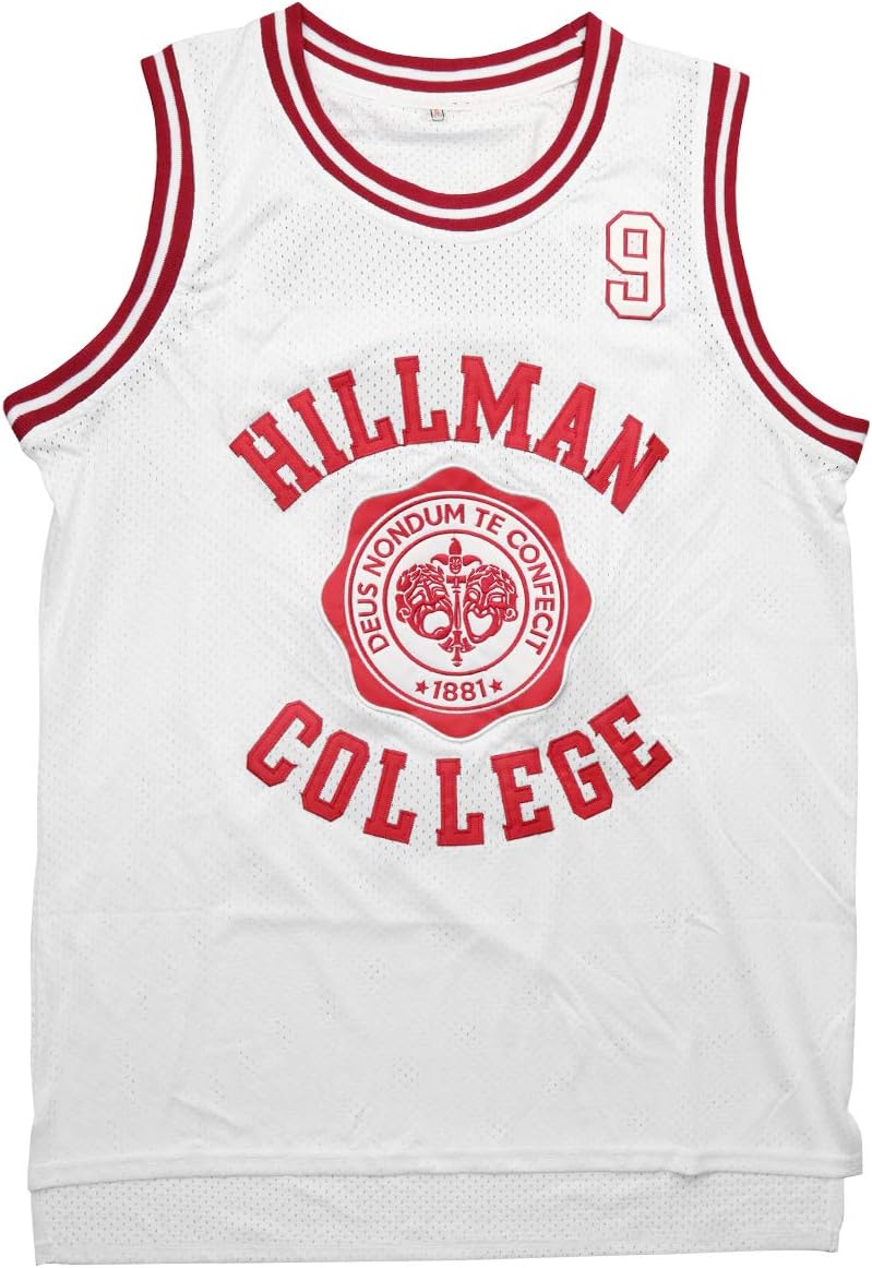 kobejersey Wayne #9 Hillman College Theater Basketball Jersey S-XXXL (White, L)