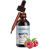 Maxi Health Kids Raspberry Liquid Vitamin B Complex - Vitamin Supplement with Vitamin B12 - Sublingual B Vitamins Complex Drops for Kids with B1 B2 B3 B5 B6 Biotin Folic Acid - 2 fl. Ounces