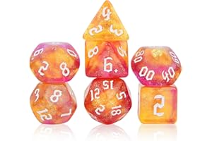 DND Polyhedral Dice Set with a Black Dice Bag for D&D RPG MTG Role Playing Table Games RPG Polyhedral Dice for Dungeon and Dr