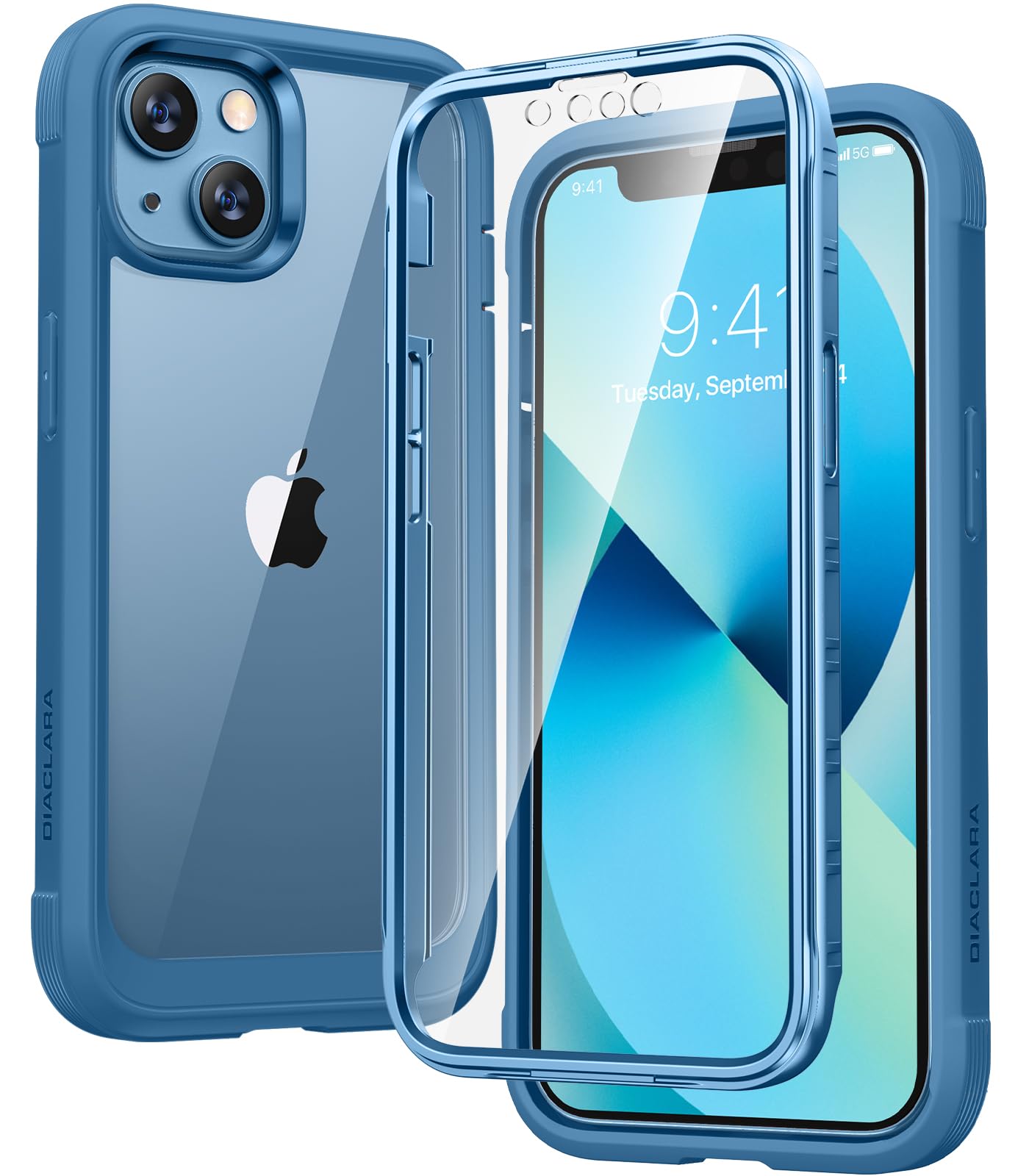 Diaclara Designed for iPhone 13 Case, Full Body