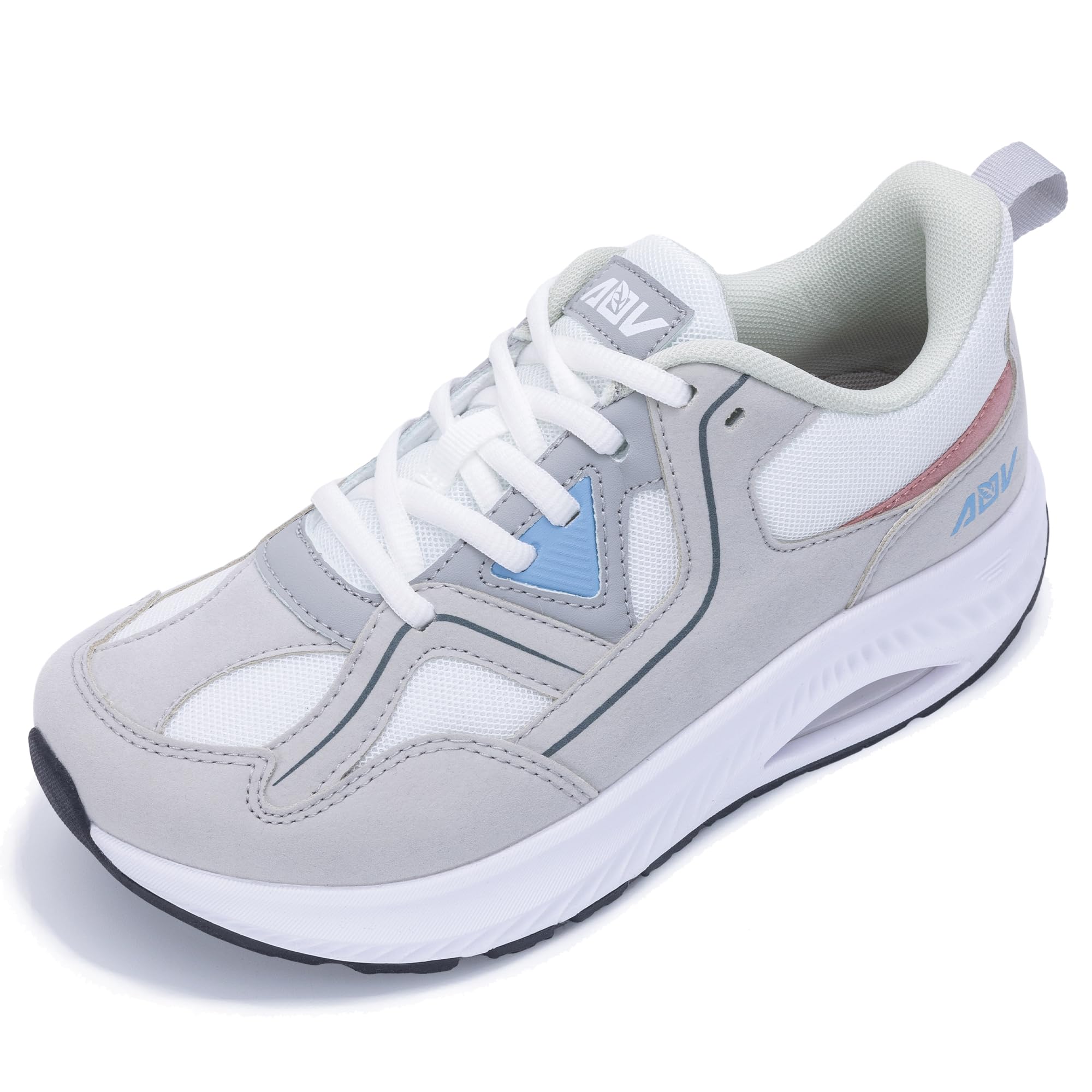 Photo 1 of ephiza Womens Wide Toe Box Walking Shoes with Arch Support Plantar Fasciitis Tennis Sneakers Orthotic Shoes for Pain Relief GreyWhite US 9