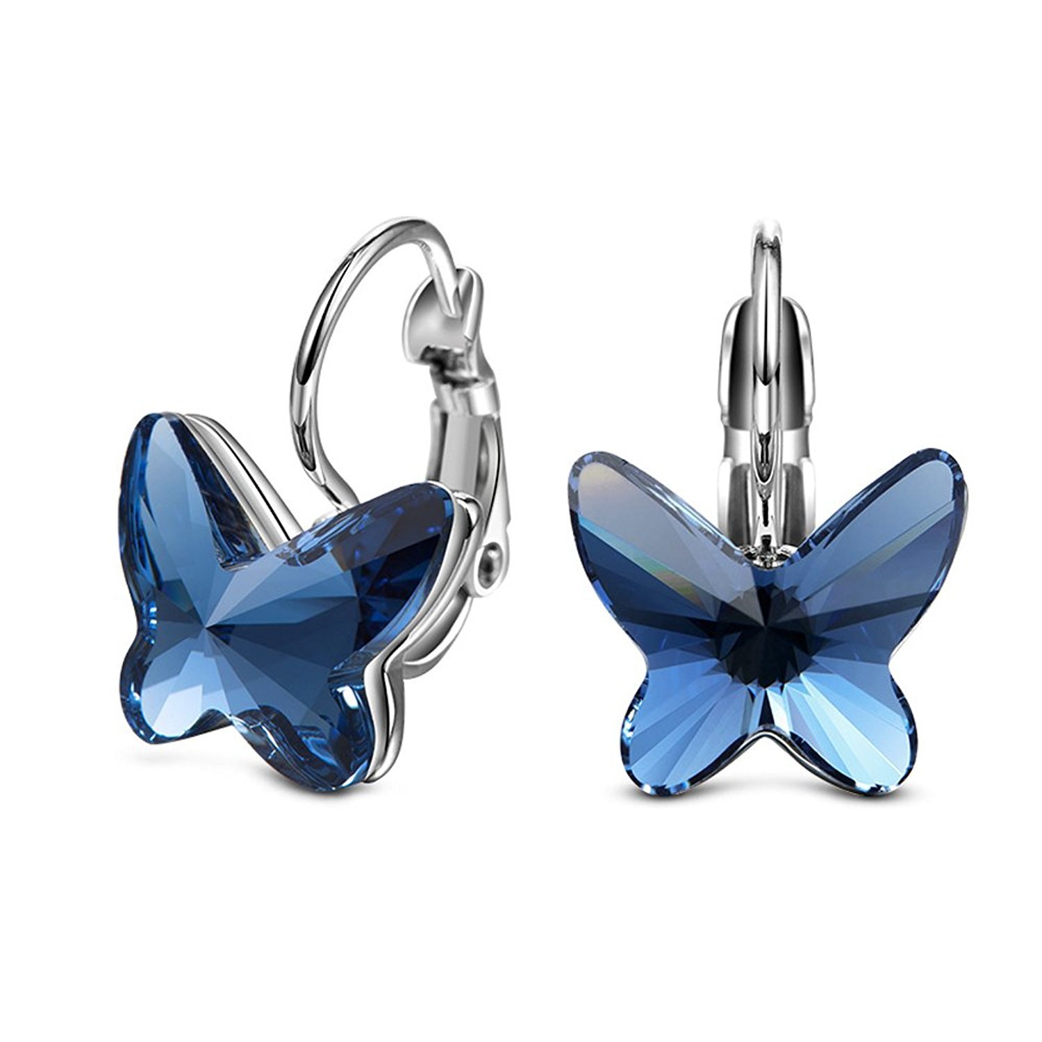 tiaraz crystals butterfly crystal stud earrings for women and girls