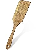 Wooden Spatula for Cooking, Acacia Wood Spatula Nonstick Turner Long Handle Flat Frying Spatulas Wooden Kitchen Cooking Utensil for Cooking Eggs, Fish, Pancakes