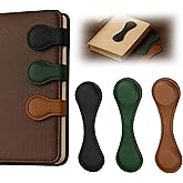 3 PCS Magnetic Bookmarks, Vintage Faux Leather Book Marks for Reading, Double-Sided Magnetic Bookmarks Book Accessories, Stylish Gifts for Book Lover Readers Men Women Teachers Students