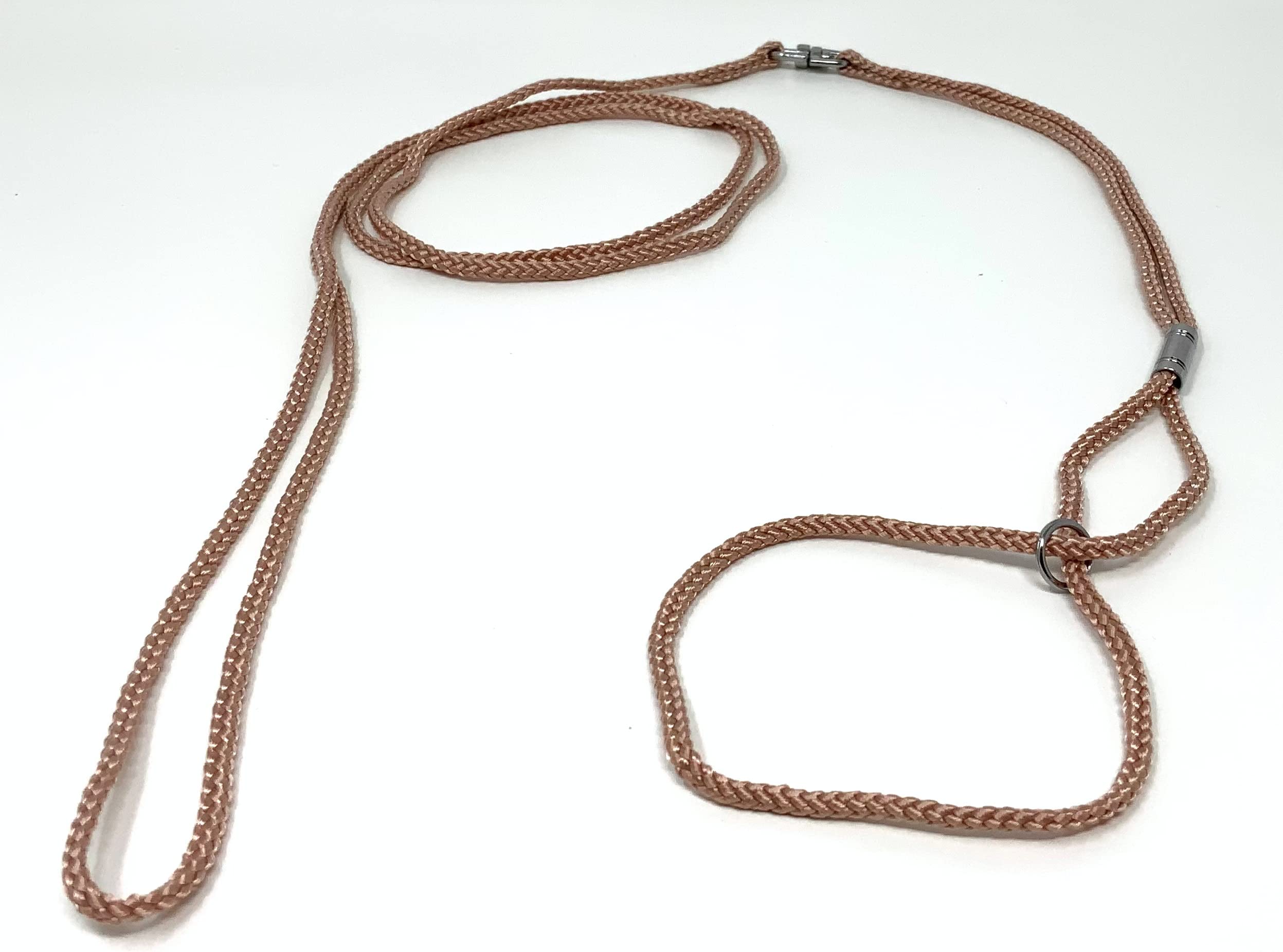 ShowLeine Demonstration Lead for Dog Show Lead Nylon for Small Medium and Large Dogs Beige 3 mm x 120 cm