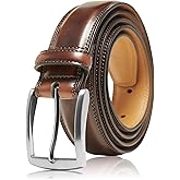 Genuine Leather Dress Belts For Men - Mens Belt For Suits, Jeans, Uniform With Single Prong Buckle - Designed in the USA