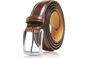ACCESS DENIED Genuine Leather Dress Belts For Men - Mens Belt For Suits, Jeans, Uniform With Single Prong Buckle - Designed in the USA