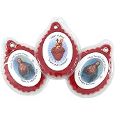 Needzo Llavero católico del Sagrado Corazón de Jesús para Escapularios, 2 1/2 pulgadas, paquete de 3