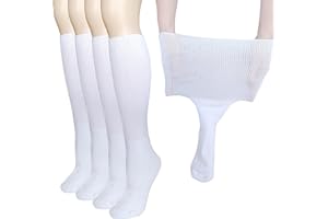 CIRZUEX Extra Wide Socks for Lymphedema Swollen Feet Leg, Bariatric Socks, Cast Boot Sock, Diabetic Non Binding Neuropathy Swelling Women Men 2 Pairs