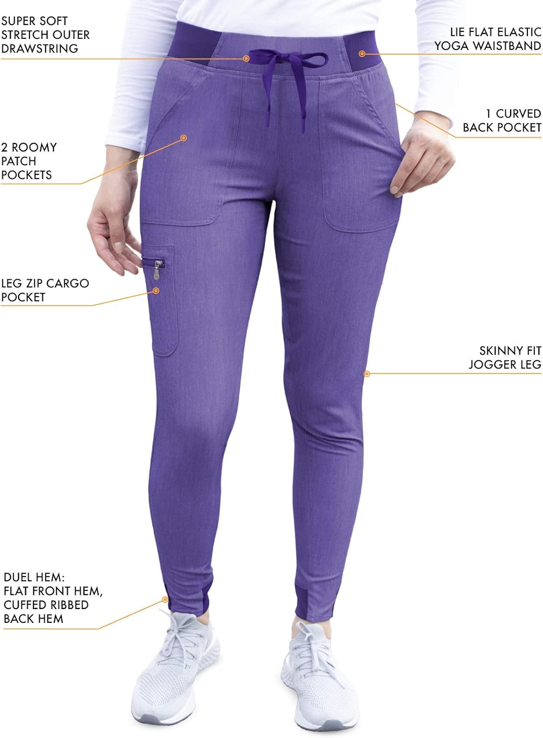 adar cargo scrub pants