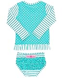 RuffleButts Baby/Toddler Girls Rash Guard 2-Piece