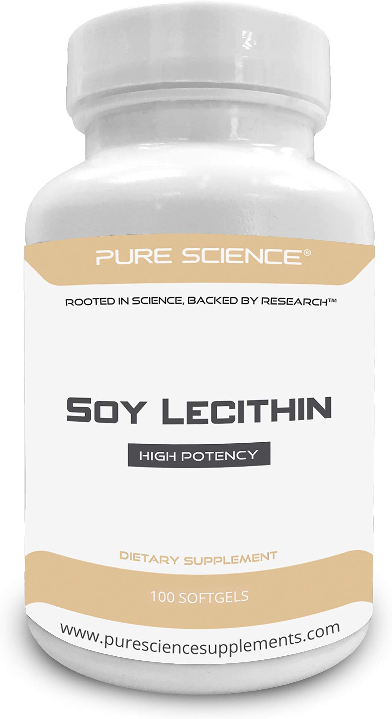 Pure Science Soy Lecithin 1200mg – 100 Softgels