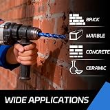 JN 10 Pcs Tungsten Carbide Masonry Drill Bit Set 6/8/10/12mm Tile Concrete Brick view 5