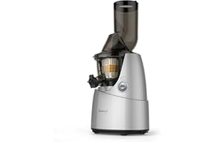 Kuvings Whole Slow Juicer B6000S - Higher Nutrients and Vitamins, BPA-Free Components, Easy to Clean, Ultra Efficient 240W, 60RPMs, Includes Blank Strainer-Silver 17.5" X 10.06" X 14"