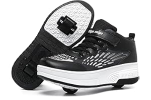 Wooowyet Roller Skate Shoes for Kids Boys Girls Rechargealbe Wheels Sneakers Fashion Roller Wheeled