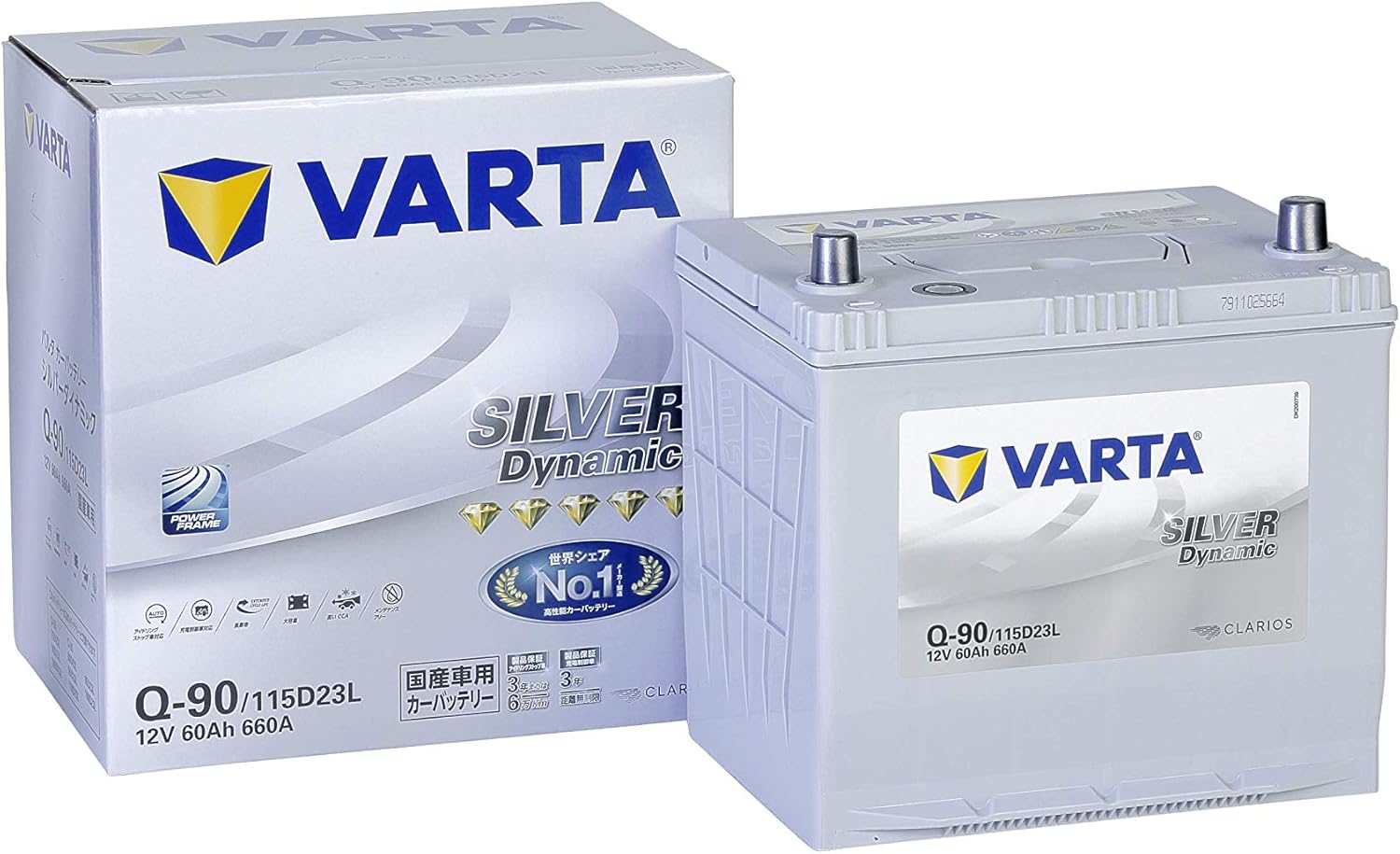 Amazon Silver Dynamic Q85 115d23l カーバッテリー 車 バイク