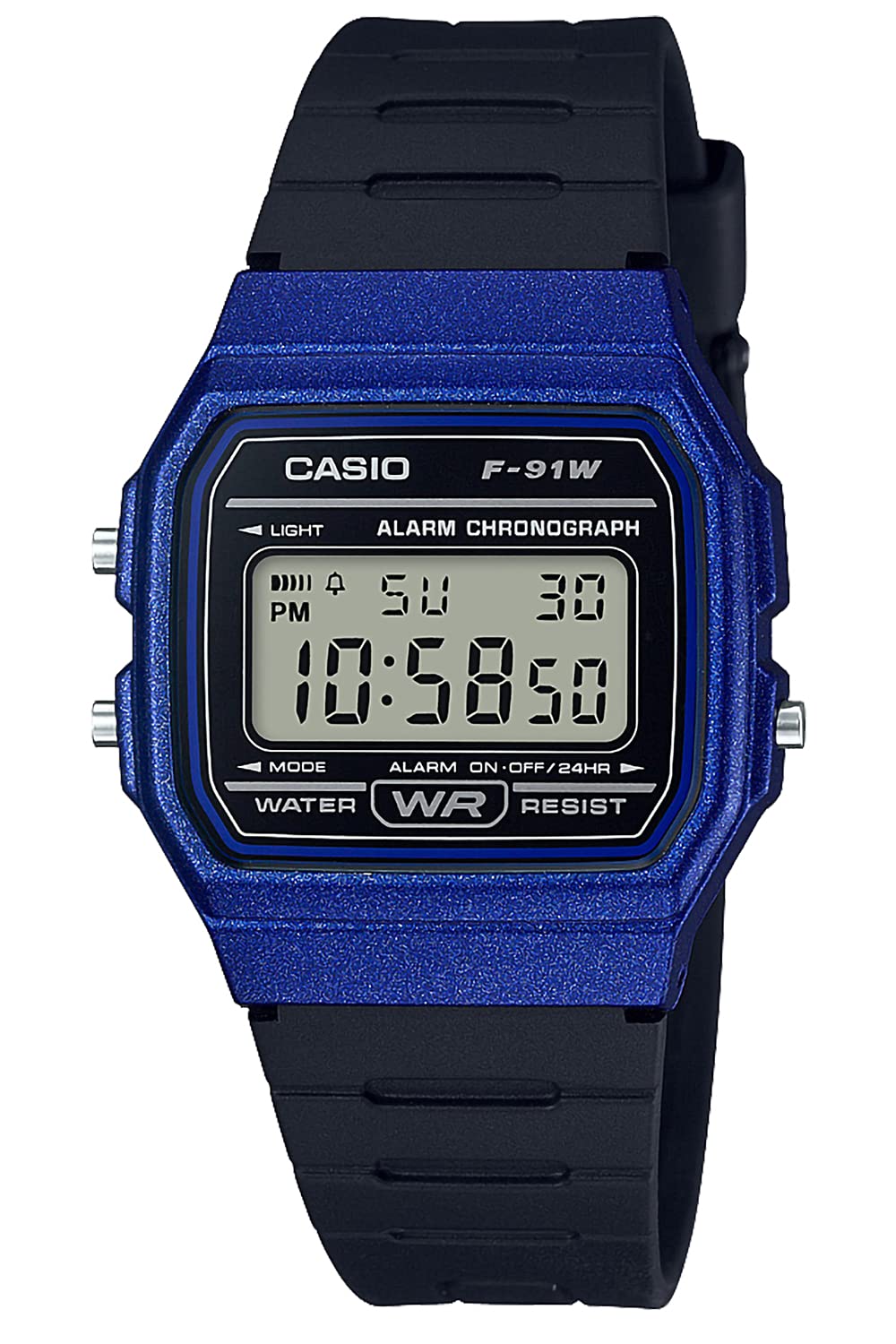 CASIO(カシオ) Casio Watch, Collection, Digital Resin, blue/F-91, Modern