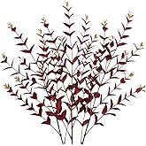 Briful 3PCS Artificial Fall Stems – 36.2" Long Stem Burgundy Leaf Branches, Autumn Foliage Branch for Fall Vase Filler, Thanksgiving Centerpiece, Harvest & Farmhouse, Christmas Decoration