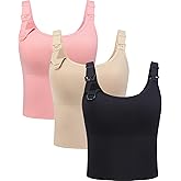 Suekaphin Nursing Longline Bra Tank Top Crop,Maternity Support Sport Bra,Pullover Wide Straps Sewn Cups for Breastfeeding