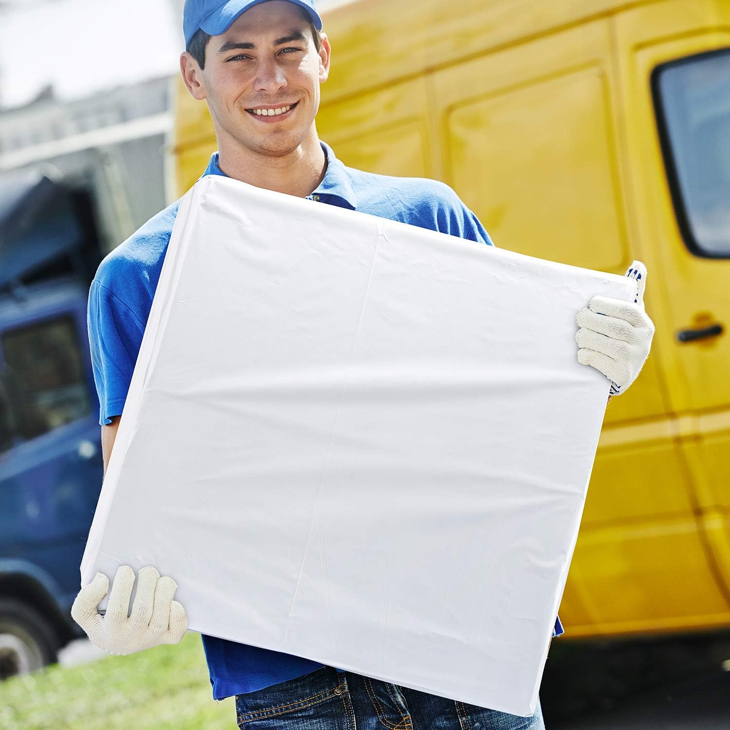 Metronic 100 pack 24x24 Shipping Bags White Poly Mailer with Self Adhesive, Waterproof and Tear-proof Postal Bags large mailing bags : Office Products
