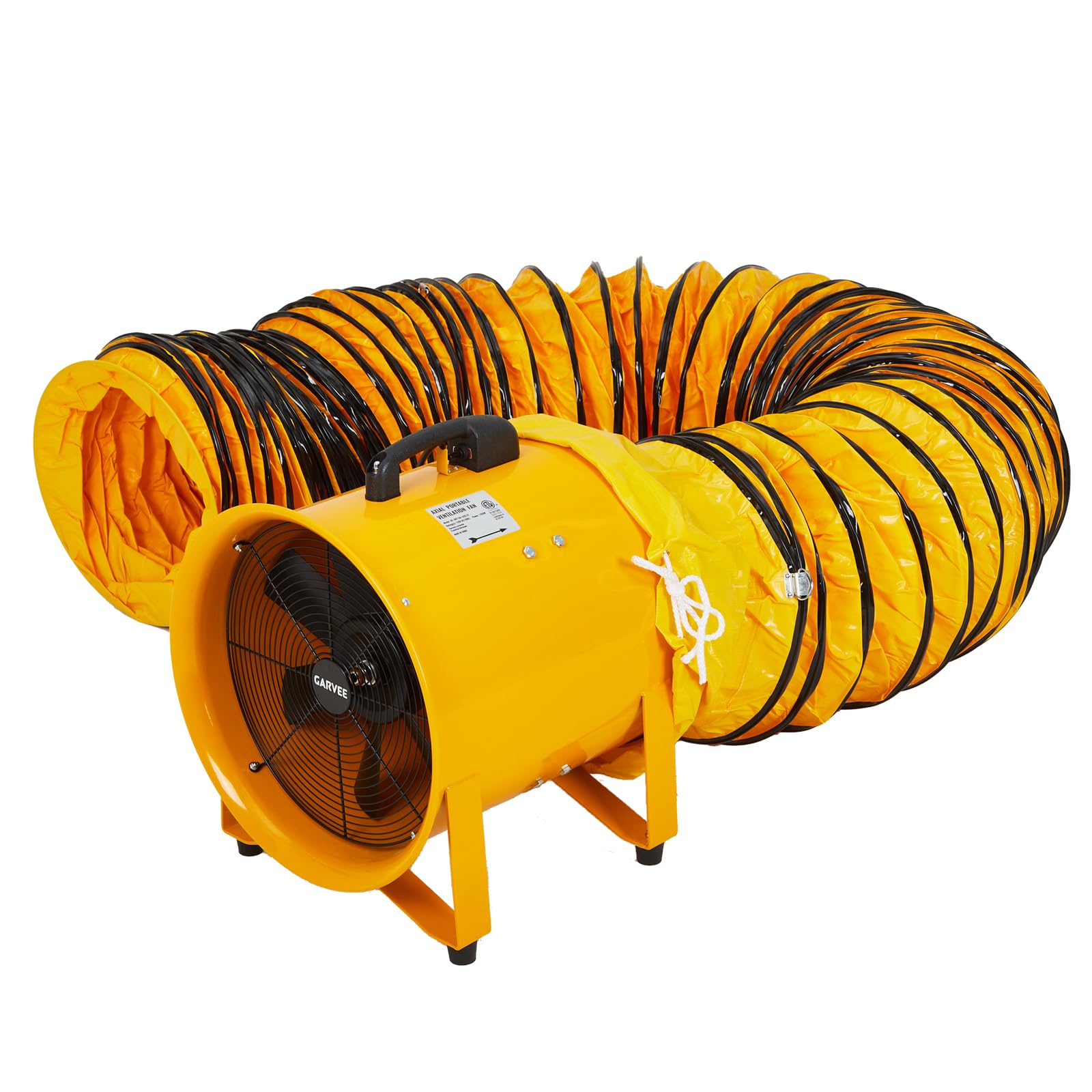 Photo 1 of 16 Inch Air Mover Blower Fan, 5500 CFM Heavy Duty Industrial Exhaust Fan 2-Speed Adjustable with 32.8 ft Flexible Duct, Low-Noise Portable Blower Exhaust Fan for Construction, Workshops