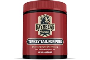 Turkey Tail for Dogs and Cats by Daybreak Nutrition | Premium Blend of Turkey Tail, Shiitake, & Reishi Mushrooms | Immunity Supplement for Pets | Provide an Immunity Boost for Dogs and Cats | 2.1 oz
