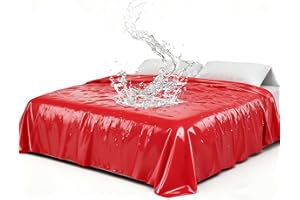 Waterproof Play Sheet, 79x82 Inches, Adult Use, Couples Accessories (red)