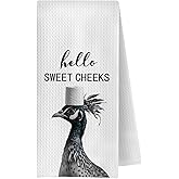GCFET Peacock Gifts Hand Towels - Peacock Decorative Waffle Bathroom Towels, Funny Bathroom Hand Towels, 16 X 24