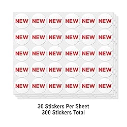 TUCO DEALS - 0.75 inch, Circle Dot, 'New' Labels