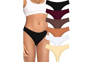 Sth Big Cotton Thongs for Women Sexy Soft Womens Cotton Underwear Breathable Stretchy Ladies Panties S-XL