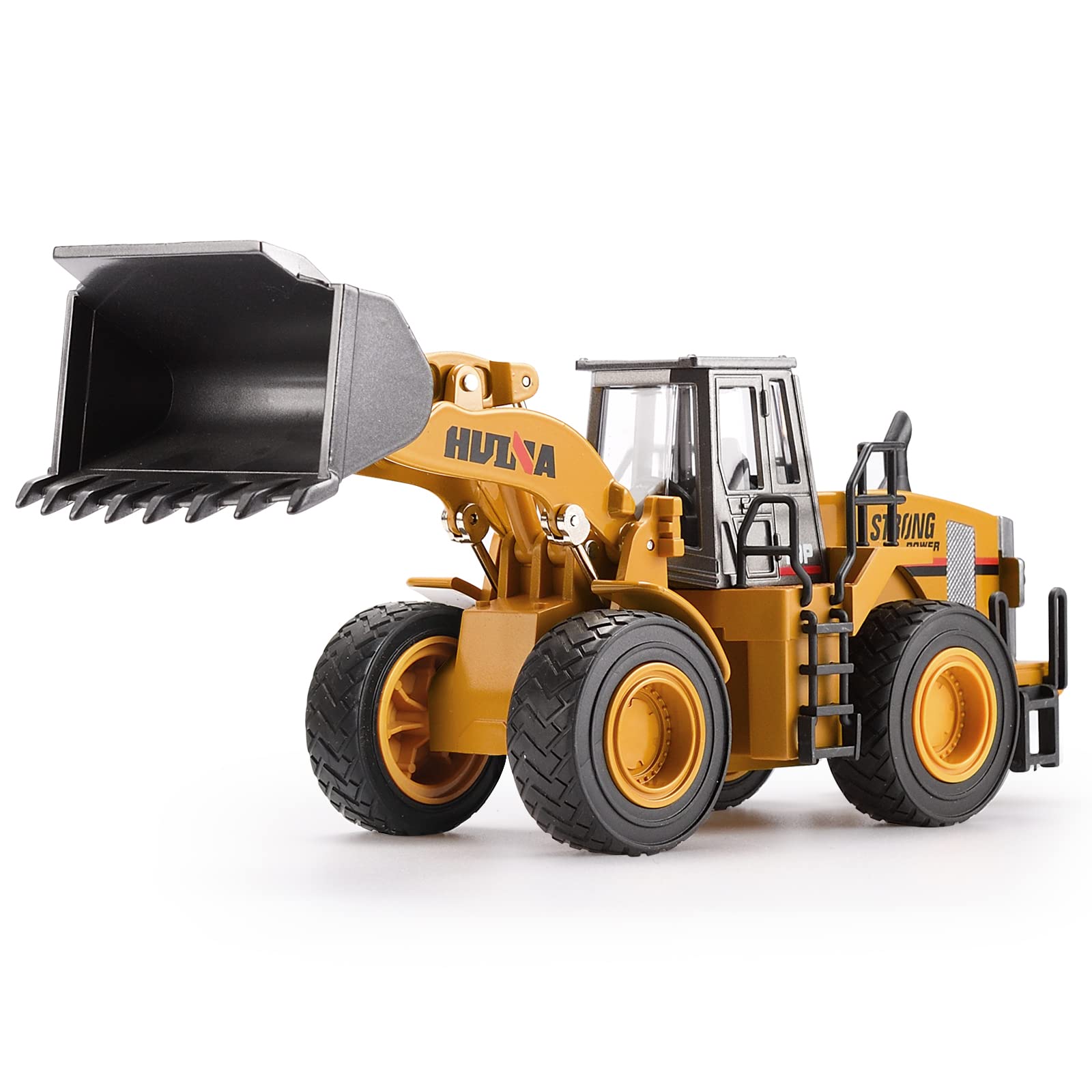 Photo 1 of 1/40 Scale Diecast Four Wheel Loader Truck Toy, Metal Construction Equipment Bulldozer Models for Kids