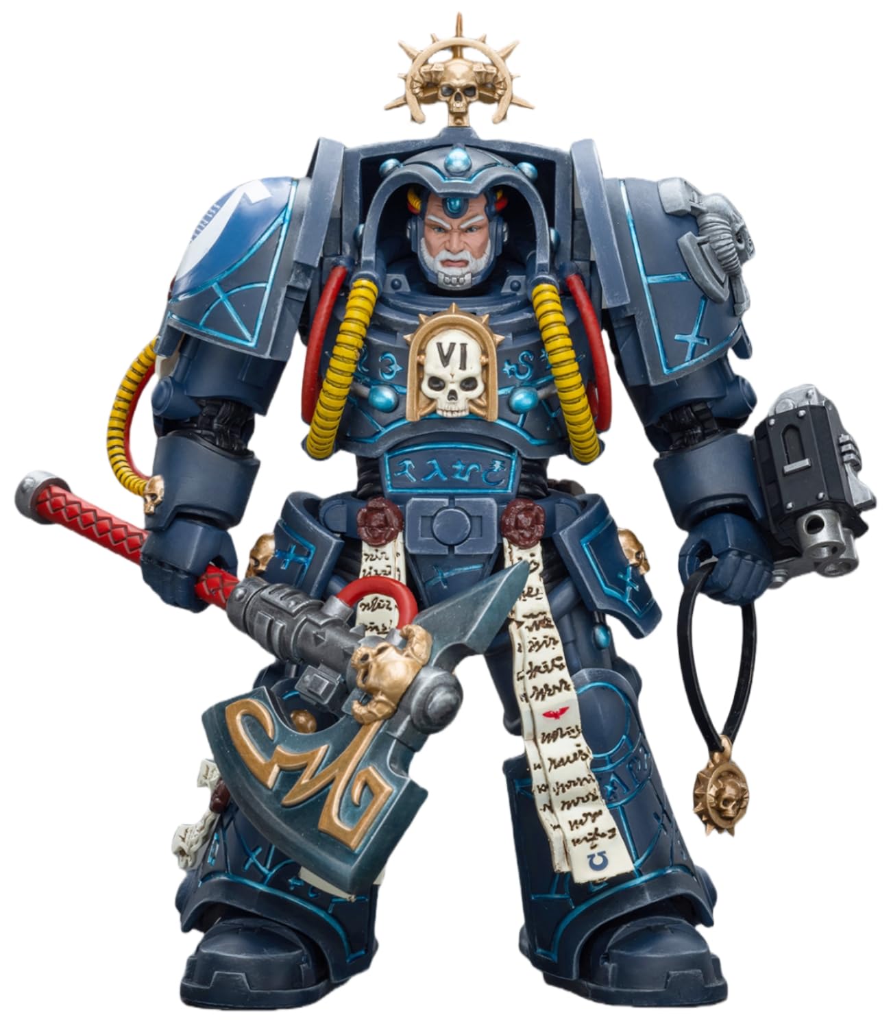 HiPlay JoyToy Warhammer 40K Collectible Figure: Ultramarines Librarian in Terminator Armour 1:18 Scale Action Figures JT9794