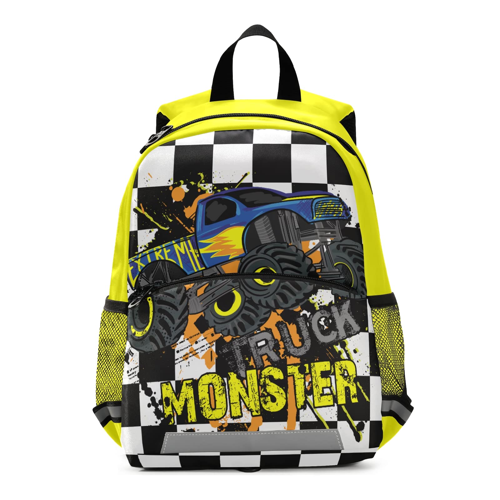 Photo 1 of Toddler Backpack,Monster HighTruck Cars Preschool Backpack for Toddlers Boys Girls with Chest clip