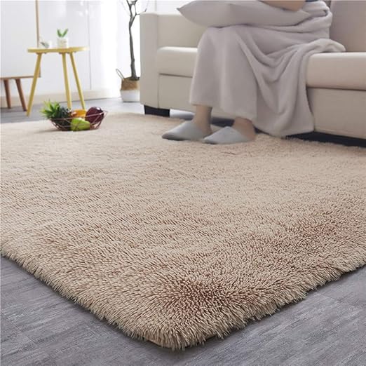 Eveltek Ultra Soft Indoor Modern Area Rugs Fluffy Carpets Anti Skid Shaggy Area Rug Floor Mat Suitable For Living Room Children Bedroom Home Decor Rugs 4 Feet By 5 3 Feet Beige Amazon Ca Home