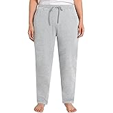 Weintee Women's Plus Size Cotton Knit Pants with Pockets