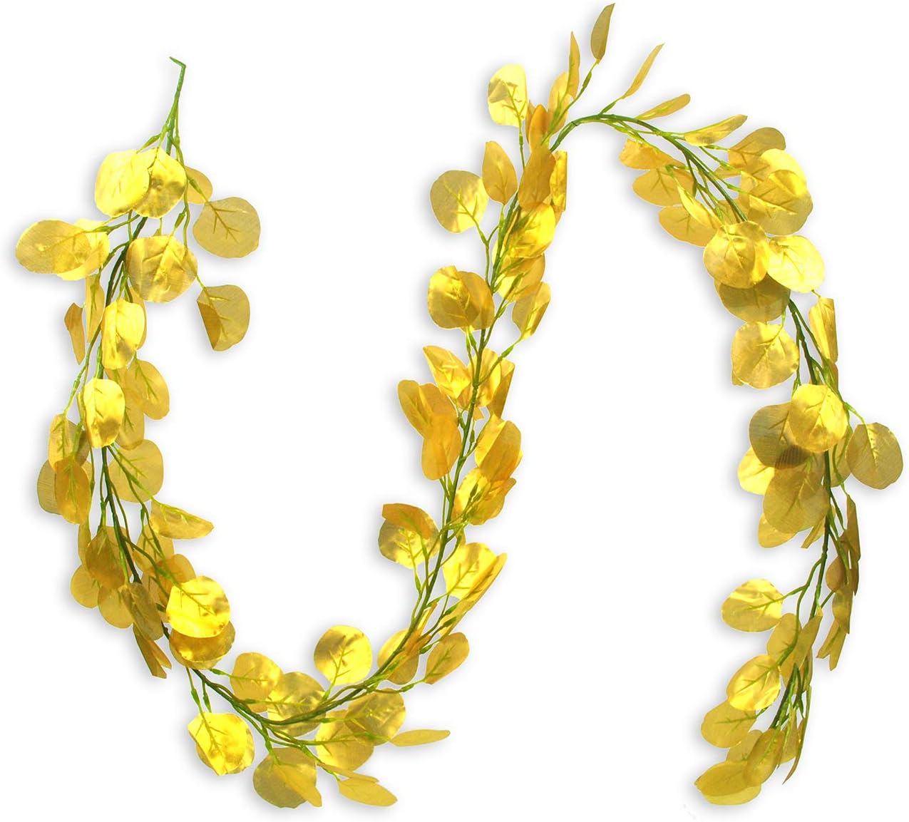 Artificial Vines Eucalyptus Leaf Plants Vine Hanging Garland Fake Foliage Flowers for Party Outdoor Greenery Wedding Wall Decorations Supplies (Eucalyptus Vines 5.9 Ft)