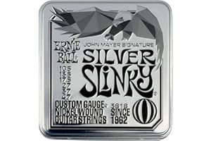 Ernie Ball John Mayer Silver Slinky Nickel Wound Electric Guitar Strings 3-Pack Tin - 10.5-47 Gauge