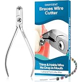 DANYDENT Braces Wire Cutter Orthodontic with Built-in Safety Hold | Distal End Cutter Orthodontic Pliers. DIY Braces Essentials Dental Care Kit. Tungsten Carbide Insert Tip for Precise Cutting.