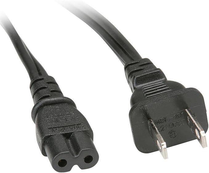 2 Prong Printer Power Cord/Printer Power Cable for Canon PIXMA MP160 And Many Different Other Model Canon HP,Lexmark,Dell,Brother,Epson.