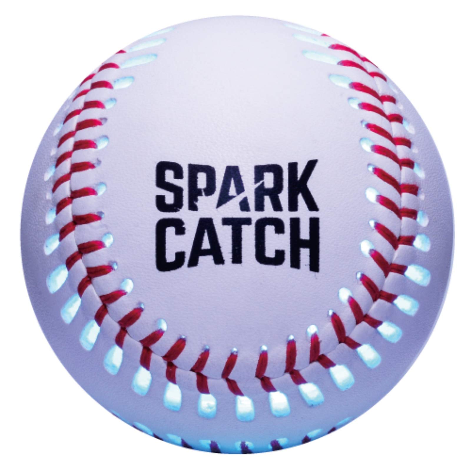 SPARK CATCH Illuminated LED Baseball - Same Weight, Size, and Genuine Leather Skin as MLB Baseball. Baseball Gift for Baseball Fans Teens Kids.