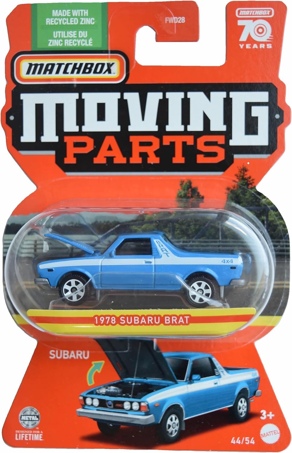 Matchbox 1978 Subaru Brat, Moving Parts 44/54 70 Years [Blue]