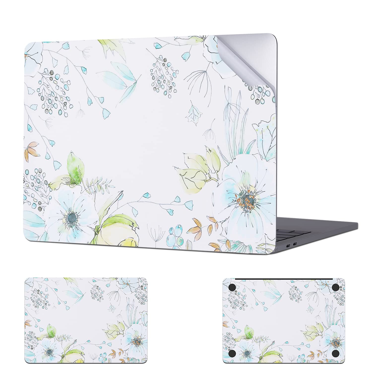 Digi-Tatoo Skin Decal Sticker Wrap Compatible with Apple Macbook Pro 16 inch w/Touch Bar (Model A2141, 2019 Release) - Anti-Scratch, Easy Apply, Full Body Protective Vinyl Skin [Elegant Flower]