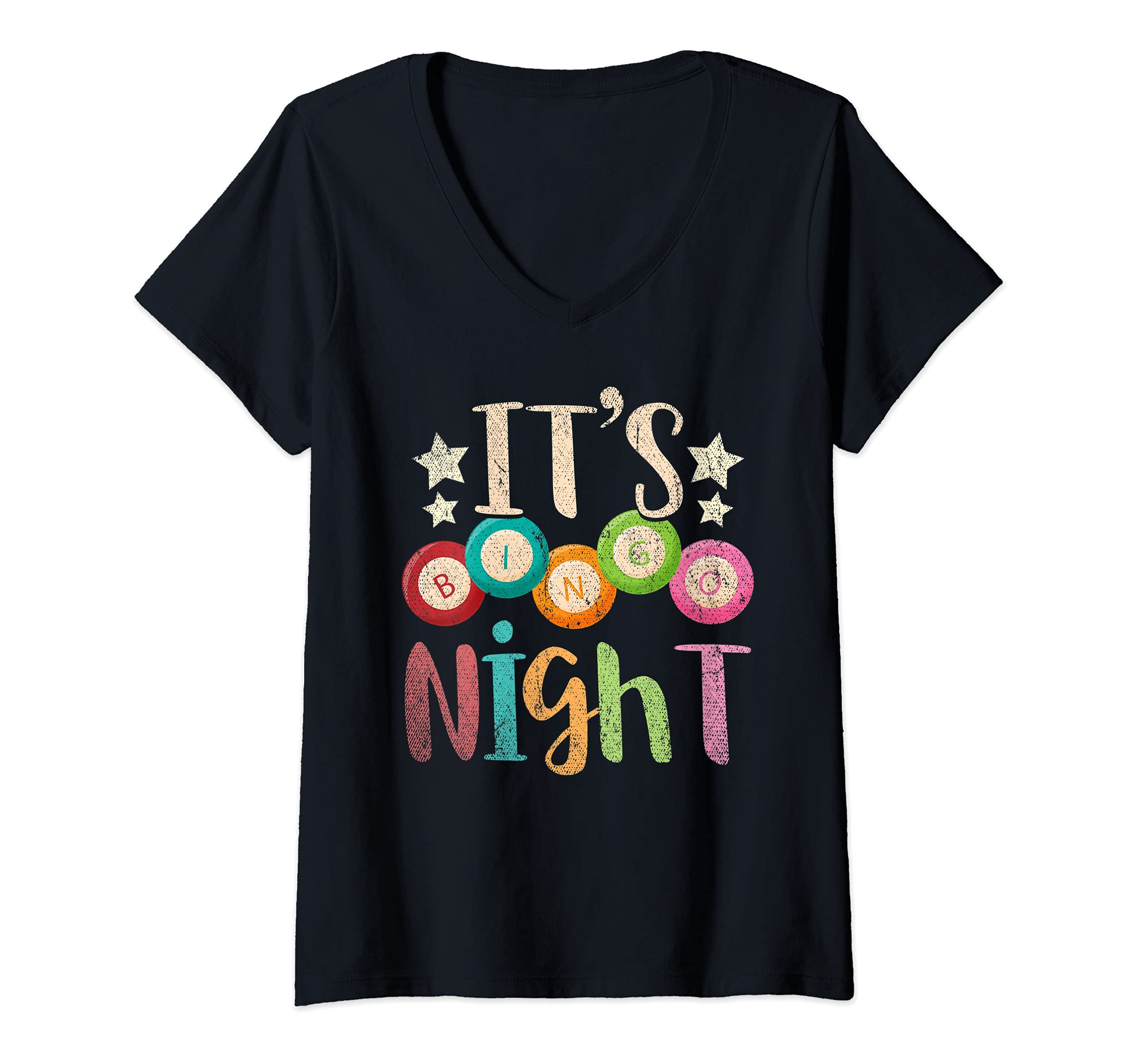 Womens Bingo Player Gift Gamble Bingo Night Gambling Lottery Bingo V-Neck T-Shirt