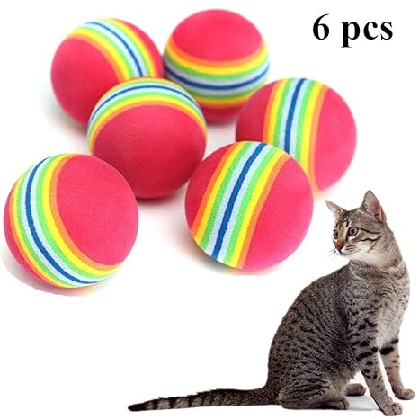 cosanter parte pelotas para gatos/arco iris Ball, redondos, 6 ...