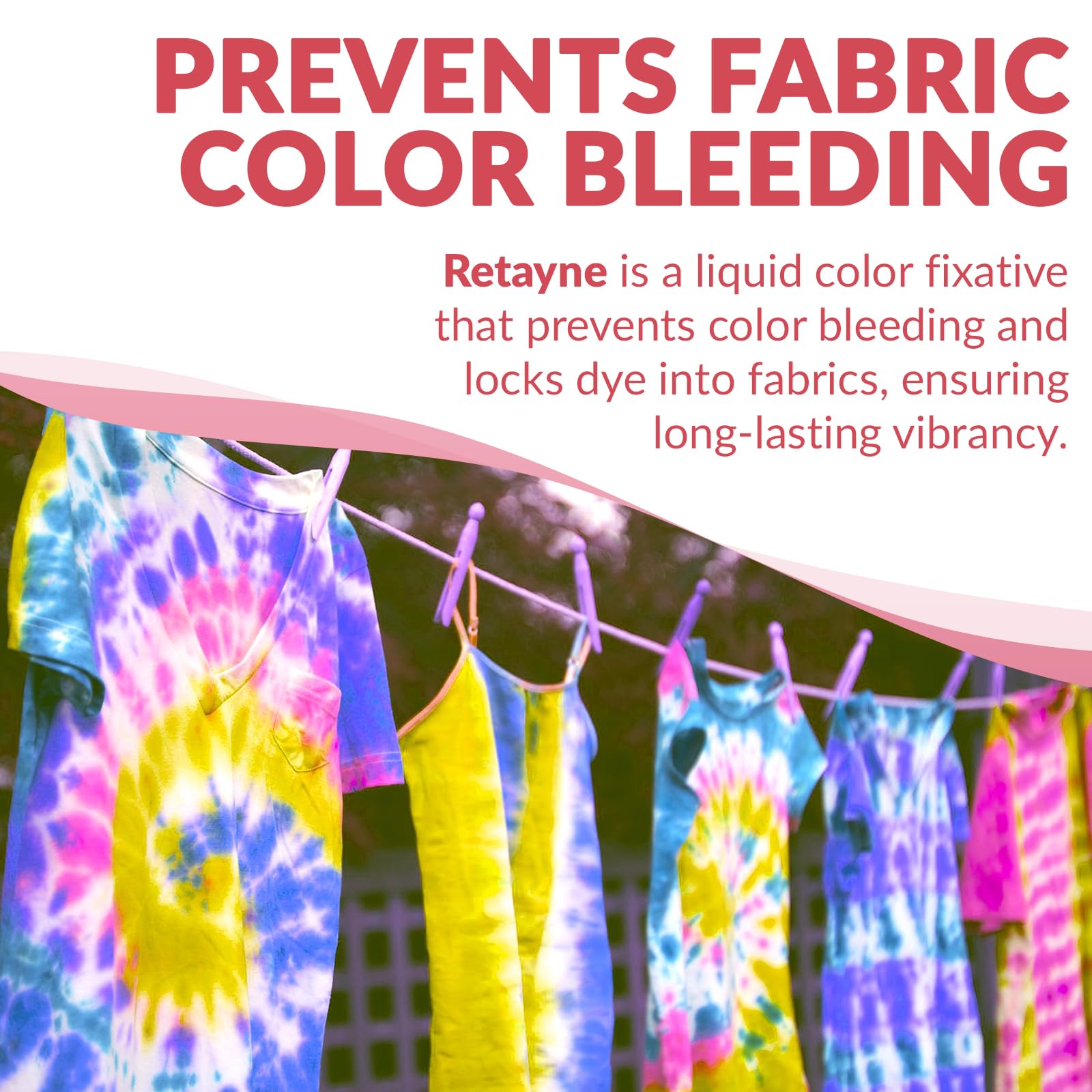 G&K Craft Retayne Color Fixative 16 oz. | Best Liquid Color Fixative for Dyed Cotton, Linen and Rayon Fabrics