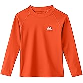 Toddler Boys Swim Shirt Long Sleeve Rash Guard UPF 50+ Sun Protection Shirts for Baby Kids Quick Dry