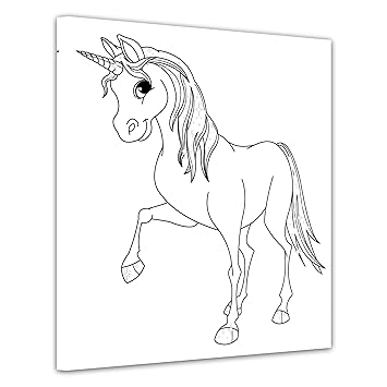 Bilderdepot24 Einhorn Ausmalbild Auf Leinwand Aufgespannt Bilderdepot24 Einhorn Ausmalbild Auf Leinwand Aufgespannt