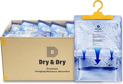 Dry & Dry 90 Packs [Net 7 Oz/Pack] Moisture Absorbers Dehumidifiers for Home Dehumidifier for Basement Dehumidifiers for Bedroom Small Dehumidifiers - Dehumidifiers Moisture Absorbers