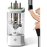 Electric Makeup Brush Cleaner Machine 2026 Automatic Spinning Makeup Brush Washer & Holder Quick Efficient for Deep Cleaning All Size Brushes, Portable for Travel Home Use, Gifts for Women(White)
